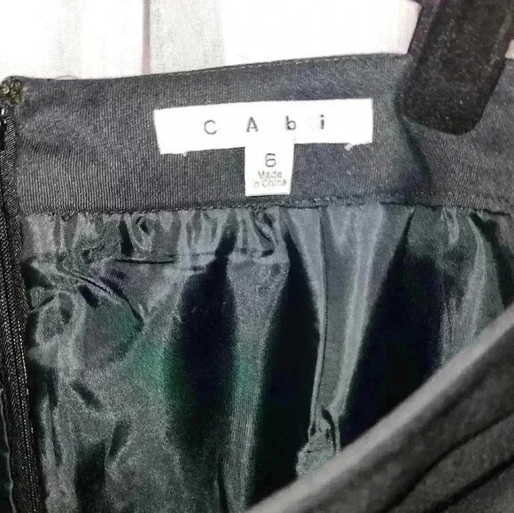 CABI Womens Size 6 Black Stretch Rayon Blend Back Zip Pencil Straight  Skirt - Picture 5 of 5
